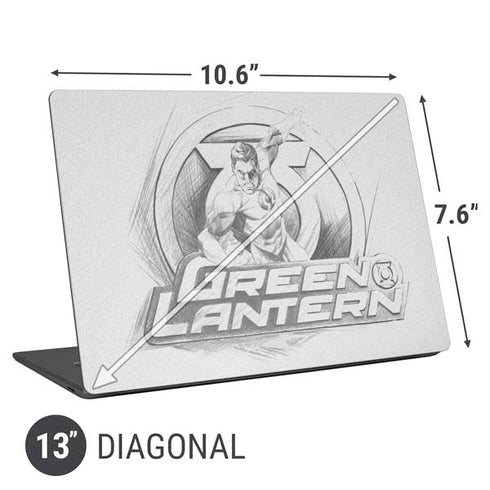 DC Comics Green Lantern Sketch Art Action Pose Universal Laptop 13in (10.6 x 7.6in) Skin